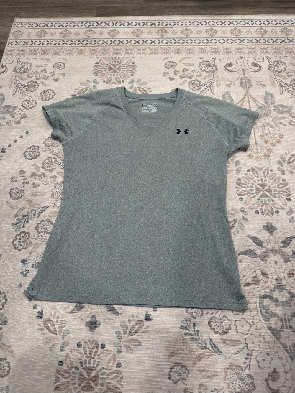 Under Armour Women's Short Sleeve V-Neck Tee - Light Gray